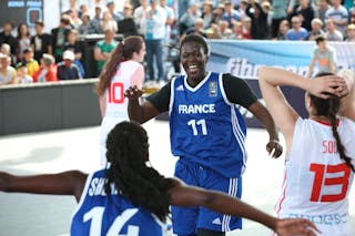 11 Astou Gaye (FRA) - Spain v France, 2016 FIBA 3x3 U18 World Championships - Women, Semi final, 5 June 2016