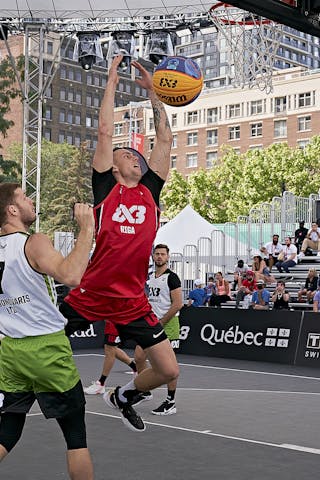 FIBA 3x3, World Tour 2021, Montréal, Canada, Esplanade Place des Arts. MEN Riga vs. Raudondvaris