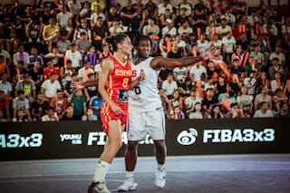 6 Linnae Harper (USA) - 8 Alexis Jennings (USA) - USA v Spain, 2016 FIBA 3x3 World Championships - Women, 3rd place, 15 October 2016