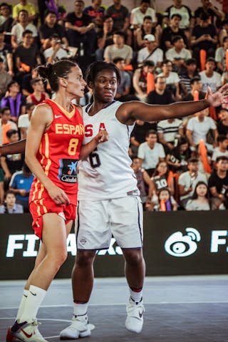 6 Linnae Harper (USA) - 8 Alexis Jennings (USA) - USA v Spain, 2016 FIBA 3x3 World Championships - Women, 3rd place, 15 October 2016