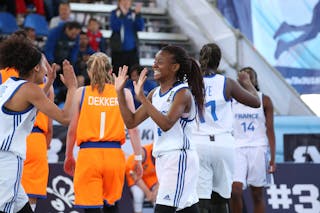 9 Diene Diane (FRA) - 4 Johana Lukoki (FRA) - France v Netherlands, 2016 FIBA 3x3 U18 World Championships - Women, Last 8, 5 June 2016