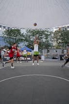 FIBA 3x3, World Tour 2021, Montréal, Canada, Esplanade Place des Arts. MEN Riga vs. Raudondvaris