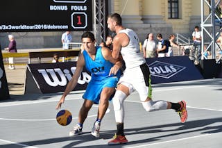 5 Aurélien Blanchard (FRA) - 3 Marko Zdero (UAE) - Novi Sad Al Wahda v Bordeaux, 2016 WT Debrecen, Pool, 7 September 2016