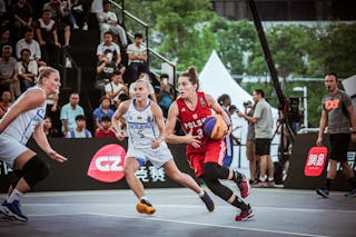 5 Ievgeniia Spitkovska (UKR) - 3 Karina Różyńska (POL) - Ukraine v Poland, 2016 FIBA 3x3 World Championships - Women, Pool, 14 October 2016