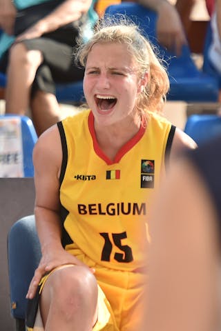 15 Alice Bremer (BEL) - Belgium v Czech Republic, 2016 FIBA 3x3 U18 European Championships - Women, Last 8, 11 September 2016