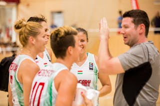 12 NóRa RujáK (HUN) - 10 DóRa Medgyessy (HUN) - 7 Alexandra Theodorean (HUN) - 3 Petra Szabo (HUN) - Hungary v Romania, 2016 FIBA 3x3 European Championships Qualifiers Andorra - Women, Final, 26 June 2016