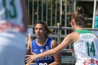 20 Caterina Mattera (ITA) - 14 Gustė Drakšaitė (LTU) - Fiba U18 Europe Cup Qualifier Bari Game 21: Lithuania vs Italy 9-15