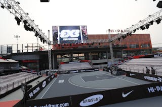 MCC Center Beijing, China, court view, FIBA 3x3 World Tour Beijing 2014, 2-3 August.