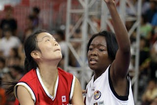 Angola vs Singapore, Day 4 of the FIBA Basketball 3 on 3, during the Singapore 2010 Youth Olympic Games. 18/08/2010 Boys/Girls preliminary round.