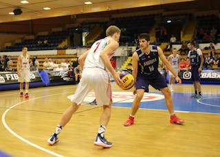 16 Aaron Guzman (AND) - 7 Krisztofer Durázi (HUN) - Hungary v Andorra, 2016 FIBA 3x3 U18 European Championships Qualifiers Hungary - Men, Last 8, 17 July 2016