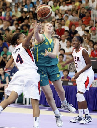 Australia vs USA, Day 8 of the FIBA Basketball 3 on 3, during the Singapore 2010 Youth Olympic Games. 22/08/2010  Girls Semifinal Australia vs USA, Day 8 of the FIBA Basketball 3 on 3, during the Singapore 2010 Youth Olympic Games. 22/08/2010  Girls Semifinal