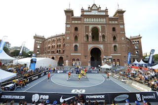 2012 FIBA 3x3 World Tour, Madrid MADRID, SPAIN - SEPTEMBER 07: 3X3 World Tour Madrid 2012 at Plaza de Toros de Las Ventas on September 07, 2012 in Madrdi, Spain. (Photo by Manuel Queimadelos)