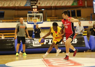 8 Louis David Bea Mulumba (BEL) - Czech Republic v Belgium, 2016 FIBA 3x3 U18 European Championships Qualifiers Hungary - Men, Final, 17 July 2016