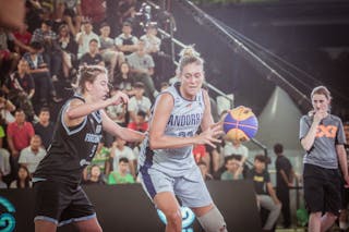 9 Celia Fiorotto (ARG) - 23 Eva Vilarrubla Seira (AND) - Andorra v Argentina, 2016 FIBA 3x3 World Championships - Women, Pool, 13 October 2016