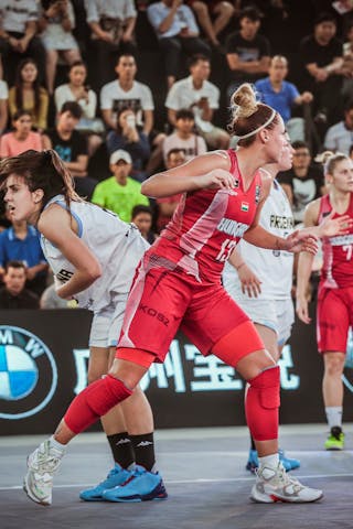 10 Macarena Durso (ARG) - 13 Cecilia Toth (HUN) - Argentina v Hungary, 2016 FIBA 3x3 World Championships - Women, Pool, 13 October 2016