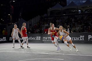 32 Rebekka Kalaydjiev (AUT) - FIBA 3x3, World Tour 2021, Mtl, Can, Esplanade de la Place des Arts. Women final Spain vs Austria
