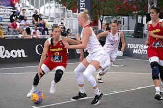 FIBA 3x3, World Tour 2021, Montréal, Canada, Esplanade de la Place des Arts. Women  POLAND VS SPAIN