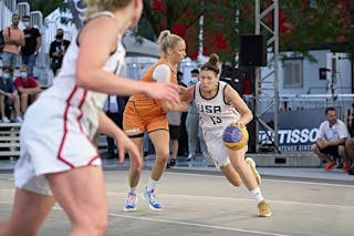FIBA 3x3, World Tour 2021, Montréal, Canada, Esplanade de la Place des Arts. Women USA VS NETHERLAND