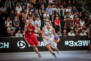 5 Feng Yingying (CHN) - 23 Janet Main (COK) - Cook Islands v China, 2016 FIBA 3x3 World Championships - Women, Pool, 12 October 2016