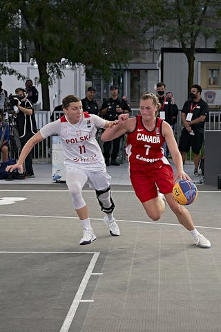FIBA 3x3, World Tour 2021, Montréal, Canada, Esplanade de la Place des Arts. Women POLAND VS CANADA