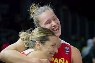 13 Sandra Ygueravide (ESP) - 3 Marta Canella (ESP) - FIBA 3x3, World Tour 2021, Mtl, Can, Esplanade de la Place des Arts. Women final Spain vs Austria