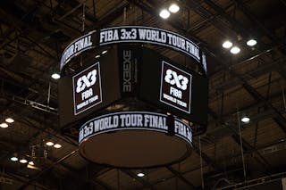 Four-sided scoreboard, FIBA 3x3 World Tour Tokyo Final 2014, 11-12 October.