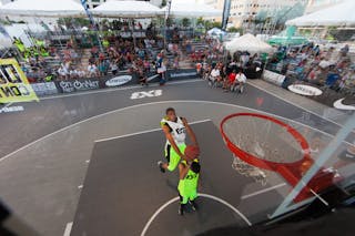 Dunk contest qualifier at the San Juan Masters 10-11 August 2013 FIBA 3x3 World Tour, San Juan, Puerto Rico. Day 2