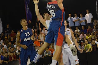 #16 Lucas Paoletti. Team France vs Team Argentina.  2013 FIBA 3x3 U18 World Championships. 3x3 Game.