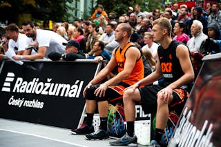 #4 Rduch Kamil. Team Kolobrzeg. #4 Jan Stehlík. Team Ostrava. 2014 World Tour Prague. 3x3 Game. 24 August. Day 2.