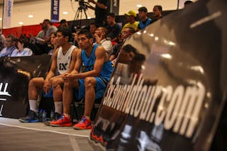 Players on the bench, 2014. World Tour Manila, 3x3game, 20. July.