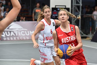 13 Simone Sill (AUT) - Switzerland v Austria, 2016 FIBA 3x3 U18 European Championships - Women, Pool, 10 September 2016