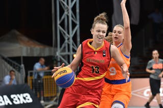 13 Laura Henket (BEL) - Netherlands v Belgium, 2016 FIBA 3x3 U18 European Championships - Women, Pool, 9 September 2016