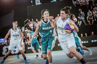 5 Agustina Jourdheuil (ARG) - 6 Nga Si Cheang (MAC) - Argentina v Macau, 2016 FIBA 3x3 World Championships - Women, Pool, 11 October 2016