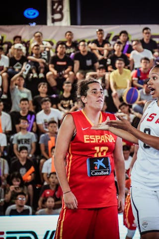 8 Alexis Jennings (USA) - 10 Aitana Cuevas Mediavilla (ESP) - USA v Spain, 2016 FIBA 3x3 World Championships - Women, 3rd place, 15 October 2016
