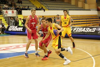 8 Louis David Bea Mulumba (BEL) - Hungary v Belgium, 2016 FIBA 3x3 U18 European Championships Qualifiers Hungary - Men, Semi final, 17 July 2016