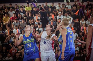 23 Ganna Zarytska (UKR) - 8 Tereza Vorlová (CZE) - Czech Republic v Ukraine, 2016 FIBA 3x3 World Championships - Women, Final, 15 October 2016