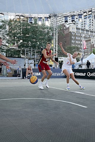 FIBA 3x3, World Tour 2021, Montréal, Canada, Esplanade de la Place des Arts. Wom NET VS GER