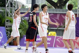 China vs Japan, Day 7 of the FIBA Basketball 3 on 3, during the Singapore 2010 Youth Olympic Games. 21/08/2010 Girls Quarterfinal China vs Japan, Day 7 of the FIBA Basketball 3 on 3, during the Singapore 2010 Youth Olympic Games. 21/08/2010 Girls Quarterfinal