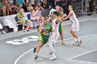 4 Gailė Kudžmaitytė (LTU) - Spain v Lithuania, 2016 FIBA 3x3 U18 European Championships - Women, Pool, 10 September 2016