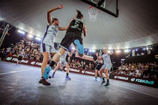 22 Alba Pla Marsiñach (AND) - 5 Agustina Jourdheuil (ARG) - Andorra v Argentina, 2016 FIBA 3x3 World Championships - Women, Pool, 13 October 2016