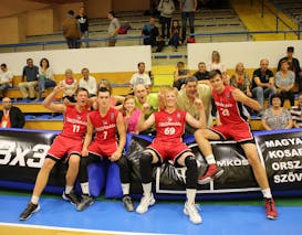 69 Vojta Rudický (CZE) - 20 Jiří štěpánek (CZE) - 11 Pavel Bartosik (CZE) - 7 Lukáš Bukovjan (CZE) - Czech Republic v Belgium, 2016 FIBA 3x3 U18 European Championships Qualifiers Hungary - Men, Final, 17 July 2016